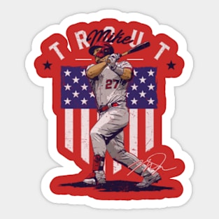 Mike Trout Los Angeles A Country Flag Sticker